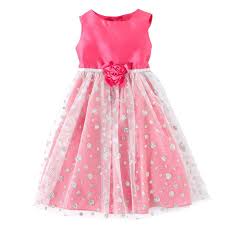 Glittering Net Dress With Rosette 2 4t Via Burlington Cf Net Dress Dresses Toddler Dress