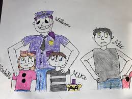 William afton, also known as the purple guy, is the main antagonist of the five nights at freddy's franchise. I Made An Afton Family Drawing P S If You Don T Believe Older Brother S Name Is Alec Of Mikevictim Just Enjoy The Drawing Please Fivenightsatfreddys