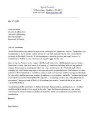 View this sample cover letter for an admissions counselor, or download the admissions counselor cover letter template in word. Sample Cover Letter For University Admission Sample Cover Letter