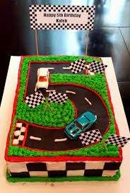 5th Birthday Cake For 5 Year Old Boy Number 5 Race Track Cake Race Track Cake Hot Wheels Birthday Cake Cars Birthday Cake