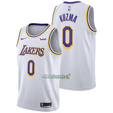 Equipement De Basketball Maillot Nba Nike Los Angeles Lakers No 0 Kyle Kuzma Blanc 2018 19 Los Angeles Lakers Kyle Kuzma Basketball Clothes