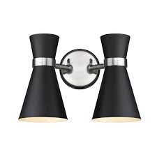 Free delivery for many products! Soriano 2 Light Wall Sconce Matte Black Brushed Nickel Overstock 30733655