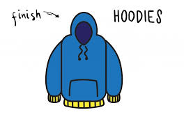 Learn how to draw hoodie pictures using these outlines or print just for coloring. How To Draw A Blue Cartoon Hoodie Clothing Step By Step For Kids Rainbow Printables