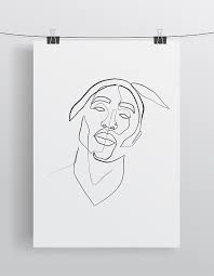 Pin By Tairubi Avila On Tattoo Ideas Tupac Art Tupac Tattoo Line Drawing