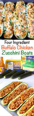 Buffalo Chicken Zucchini Boats The Wholesome Dish Recipe Recipes Food Food And Drink