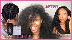 Man braid + symmetrical hair design. How To Braid Down Long Thick Hair For Wigs Quick Easy Way Upretty Hair Youtube