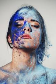 A that b what c which d why. Can T Find Anywhere To Shoot Just Do Something Crazy With The Face And Then We More Body Art Photography Paint Photography Self Portrait Photography