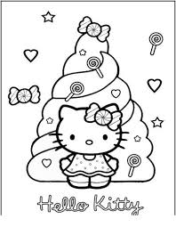 Dibujos de caramelos para imprimir y pintar. Hello Kitty Con Caramelos Dibujos Para Colorear Y Imprimir Gratis Para Ninos