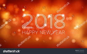 Happy New Year 2018 Background Vector Orange Bokeh In Vintage Style Flyer Or Brochure Design Template Happy New Year 2018 Happy New Year Happy New Year Cards