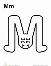 Monster M Worksheet Education Com Alphabet Monster Coloring Pages Education Com