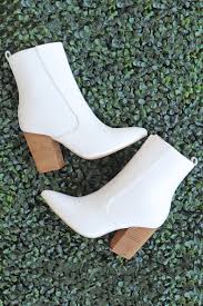 Tory Wood Heel Bootie 3 Colors Blu Spero See more ideas about heels, wood heel, vintage shoes. usd