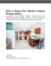 begin free kitchen cabinet design