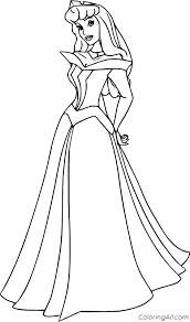 Coloring pages of ball gowns coloring pages for girls free. Aurora Coloring Pages Coloringall