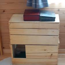 リンゴ箱で作った猫トイレ 組み合わせ次第でいろいろな形になるので便利です アメリカンショートヘア アメショ 猫 ねこ部 ねこら部 ねこすたぐらむ いんてりあ いんてりあざっか ミニマリストの部屋づくり ミニマリストの持ち物 ミニマ 猫 トイレ