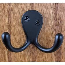 Gliderite 2 In Matte Black Octopus Double Hooks 10 Pack 7511 Mb 10 The Home Depot Coat Hooks Wall Mounted Wall Hooks Metal Walls