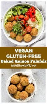 Vegan Gluten Free Baked Quinoa Falafels Quinoafalafel Falafel Bakedfalafels Quinoa Recipe Ve Vegetarian Snacks Vegetarian Vegan Recipes Appetizer Recipes