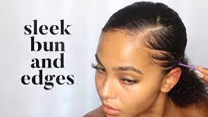 Sleek Bun With Edges Tutorial Youtube Sleek Bun Edges Tutorial Bun With Edges