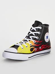 Black And Orange Converse Converse Chuck Taylor All Star Hi Tops Black Orange Yellow Chuck Taylors Converse Shoes High Top Black Converse