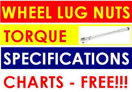 wheel lug nuts torque specifications charts