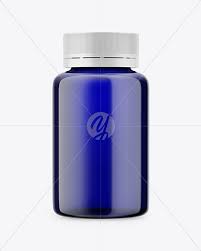 Blue Pills Bottle Mockup In Bottle Mockups On Yellow Images Object Mockups