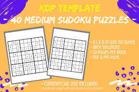 Here, you can customize your own printable pdf booklet in a few steps only. 40 Medium Sudoku Puzzles Solutions Grafik Von Tomboy Designs Creative Fabrica