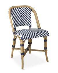 Parisian Bistro Woven Side Chair Blue White Parisian Bistro Outdoor Patio Furniture Sets Bistro Furniture