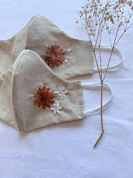 Embroidered Face Mask Sunflower Embroidered Face Mask Face Etsy In 2021 Sewing Embroidery Designs Simple Embroidery Hand Embroidery
