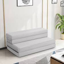 Lucid 4 inch folding mattress and sofa with removable indoor/outdoor fabric cover. Gymax 4 Twin Xl Size Foam Folding Mattress Sofa Bed Guests Floor Mat On Sale Overstock 23159638