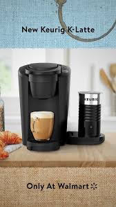 Keurig K Latte Coffee Maker With Milk Frother Compatible With All Single Serve K Cup Pods Black Walmart Com Latte Coffee Maker Keurig Latte Maker