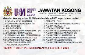 There are two other usm campuses: Jawatan Kosong Husm Terkini Tahun 2020