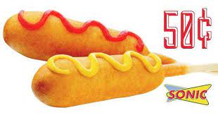 Sonic 0 50 Corn Dogs All Day Mojosavings Com Corn Dogs Can Dogs Eat Apples Dog Food Comparison