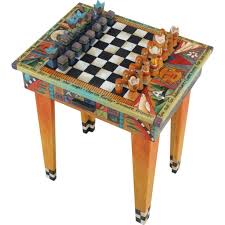 Sticks Fliptop Game Table With Drawer Gam043 D11520 Artistic Artisan Designer Games Sweetheart G Painted Game Table Hand Painted Furniture Sticks Furniture