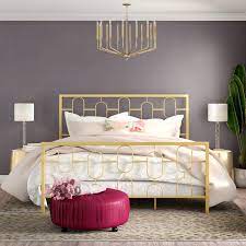 Gold, gray and light blue — this metal slat platform bed from design gurus cortney and robert novogratz is an incredible deal with even the. Wolak Standard Bed Furniture Bedroom Furniture For Sale Gold Bed