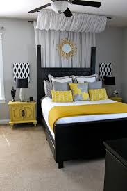 Bright shades of yellow in the modern bedroom work best when used in moderation, while blue is often the dominant hue along with white in these refined spaces. 10 Ways To Decorate Above Your Bed Yellow Bedroom Decor Bedroom Color Schemes Grey Bedroom Design