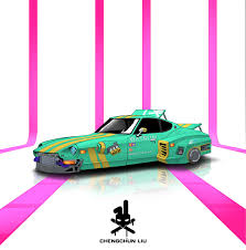 artstation 练习 chengchun liu space crafts cyberpunk character datsun 240z