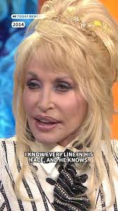 I know every line in his face and he knows every hair in my wig!" ❤️ In a  2014 interview with Savannah Guthrie, #DollyParton spoke about her  decades-long marriage with husband #CarlDean.