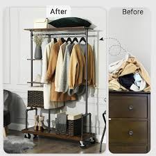 We did not find results for: Buy Vasagle Clothes Rack Clothing Garment Rack On Wheels Rolling Clothes Organizer With 5 Tier Industrial Pipe Style Rustic Brown Uhsr66bx Online In Taiwan B07vrrc51n