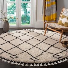 Black And Beige Area Rugs Bungalow Rose Hester Black Beige Area Rug Rug Size Round 6 7 In 2020 Cool Rugs Beige Area Rugs Round Area Rugs