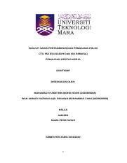 Check spelling or type a new query. Ctu552 Report Docx Fakulti Sains Pentadbiran Dan Pengajian Polisi Ctu 552 Falsafah Dan Isu Semasa Penulisan Kertas Kerja Saintisme Disediakan Oleh Course Hero
