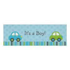Car Transportation Personalized Baby Shower Banner Poster Zazzle Com Personalized Baby Shower Baby Shower Banner Personalized Banners