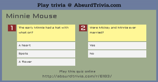 If you fail, then bless your heart. Trivia Quiz Minnie Mouse
