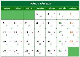 Check spelling or type a new query. Cac Ngay Ä'áº¹p Thang 7 NÄƒm 2021 DÆ°Æ¡ng Lá»‹ch Am Lá»‹ch Vntrip Vn