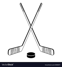 Learn how to draw hockey puck pictures using these outlines or print just for coloring. Two Crossed Hockey Sticks And A Puck Vector Illustration Download A Free Preview Or High Quality Adobe Illustrator Hockey Drawing Hockey Tattoo Hockey Stick