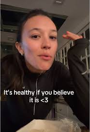 I swear if I feel like something is unhealthy when I’m eating it it makes  me feel bad but if I believe it’s healthy I feel good 🤷‍♀️ put me