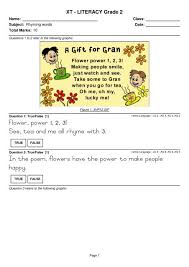 Find the rhyming pairs from the box and rewrite them. Xt A Literacy Grade 2 A Rhyming Words