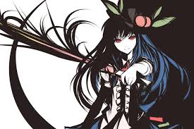Make anime female demon memes or upload your own images to make custom memes. Wallpaper Drawing Illustration Women Anime Girls Blue Hair Touhou Cartoon Dark Hair Red Eyes Sword Demon Hinanawi Tenshi Fictional Character 2800x1872 Xx13vamper37xx 255470 Hd Wallpapers Wallhere