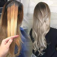 Toner also helps even out hair color after bleaching. Brassy Blonde To Platinum Silver Ombre Hotonbeauty Com Long Blonde Hair By Janai Hartt Brassy Hair Brassy Blonde Blonde Hair Color