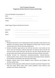 Surat Permintaan Sertifikat Elektronik Bentuk Dan Syarat Pengajuan