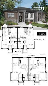 The vestibulum (entrance hall) led into a large central hall: Discover The Plan 3071 Moderna Which Will Please You For Its 2 3 4 Bedrooms And For Its Contemporary Styles Family House Plans Modern Duplex House Plans Duplex House Plan