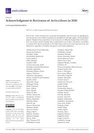 Read about their background and see how they've contributed to the #1 technology community. Pdf Acknowledgment To Reviewers Of Antioxidants In 2020